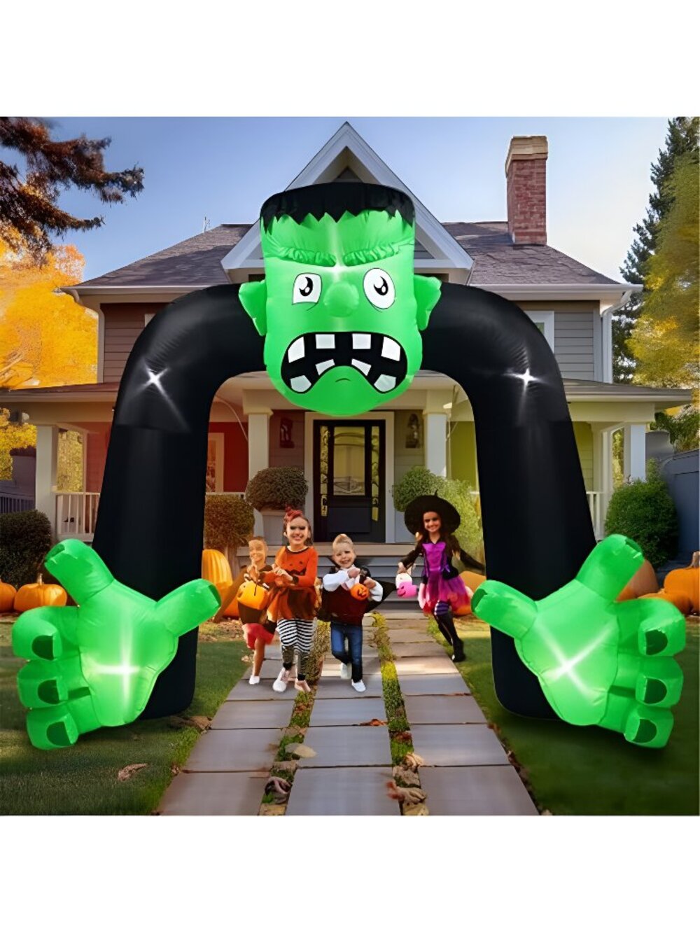 9FT Halloween Inflatable Frankenstein Archway Outdoor Decoration